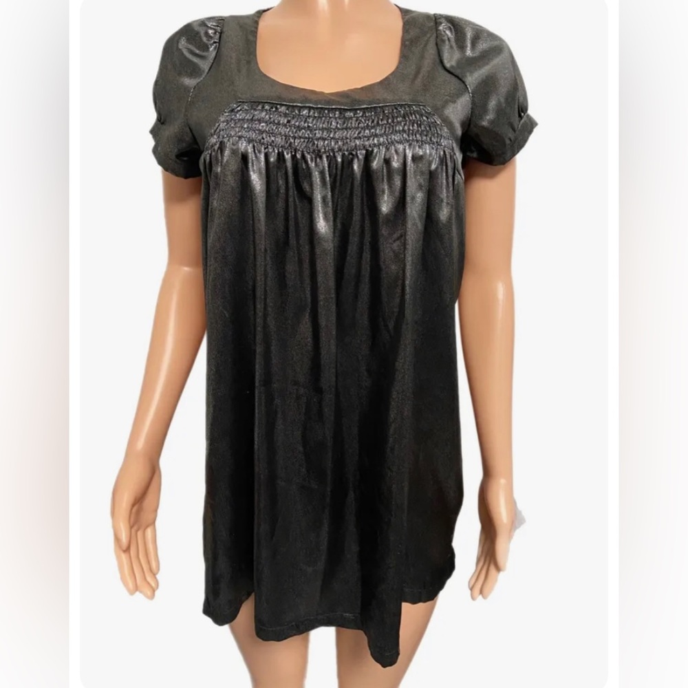 Shimmer Babydoll empire micro mini dress Paris o/s
